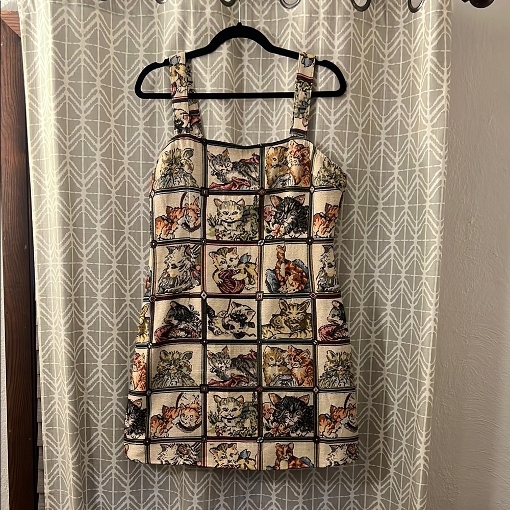 Vintage - Cat Sleeveless Dress